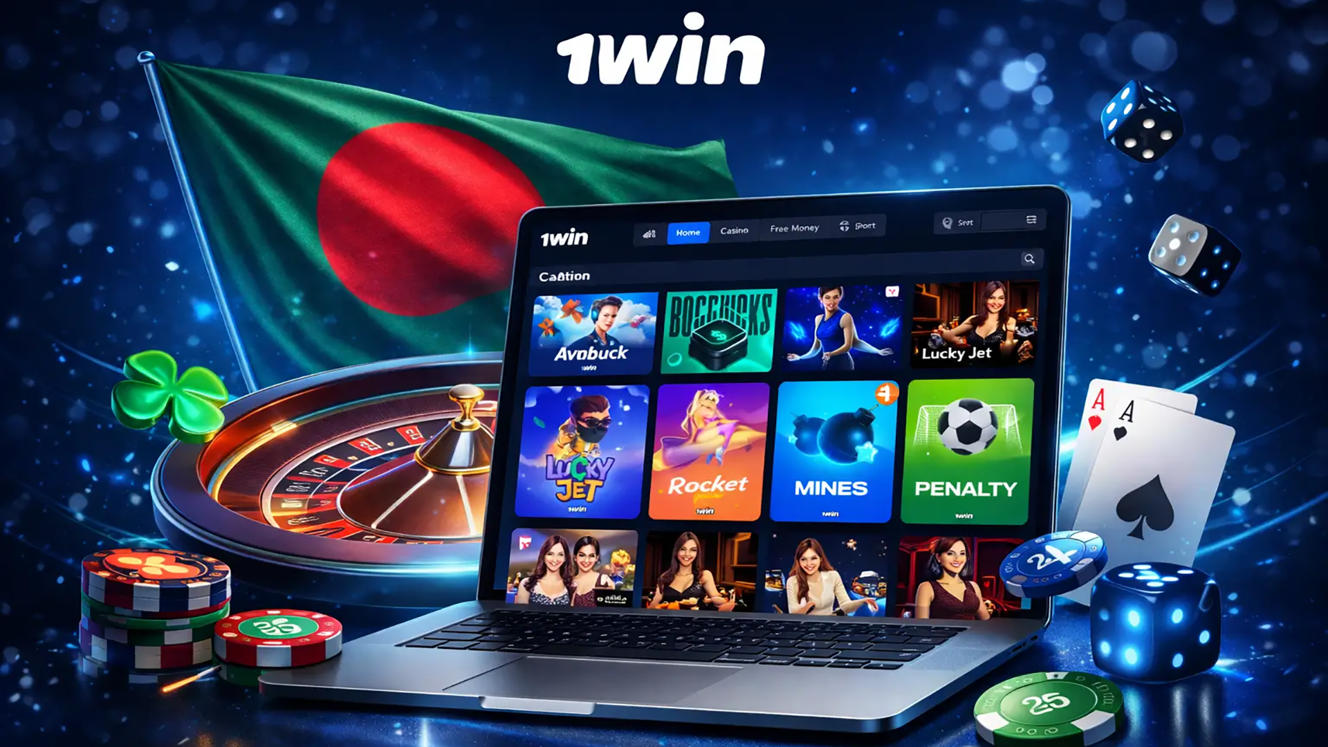 A wide range of 1win casino games 1win online casino in Bangladesh featuring popular casino games including slots, roulette, crash games, and live dealers on the official platform